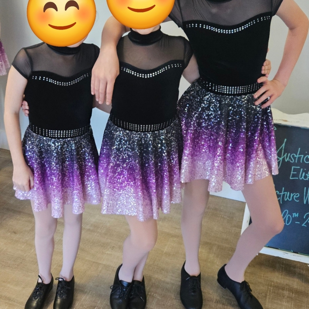 Black and Purple Dance Costume